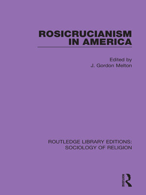 cover image of Rosicrucianism in America